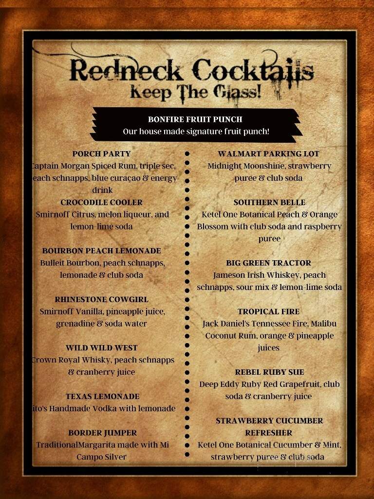 Bonfire Country Bar - Manchester, NH menu_pic