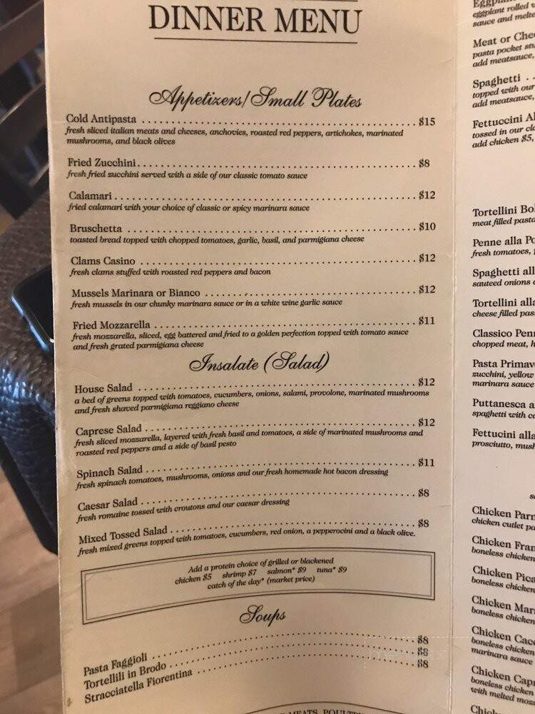 Casa San Carlo - Morehead City, NC menu_pic