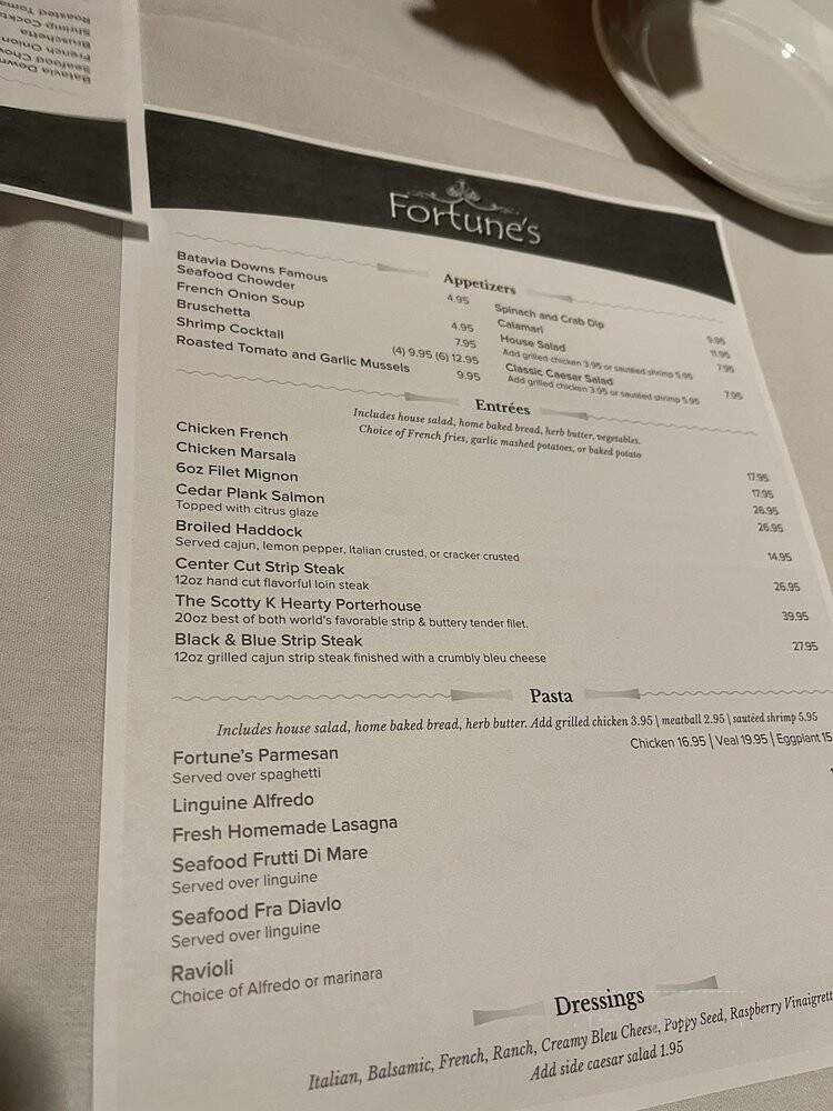 Fortune's - Batavia, NY menu_pic