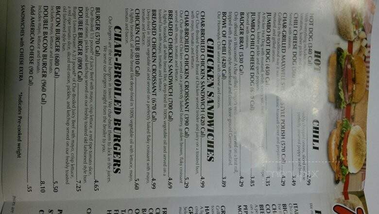 Portillo's Hot Dogs - Greenfield, WI menu_pic