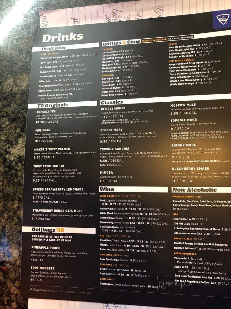 Topgolf - Fishers, IN menu_pic