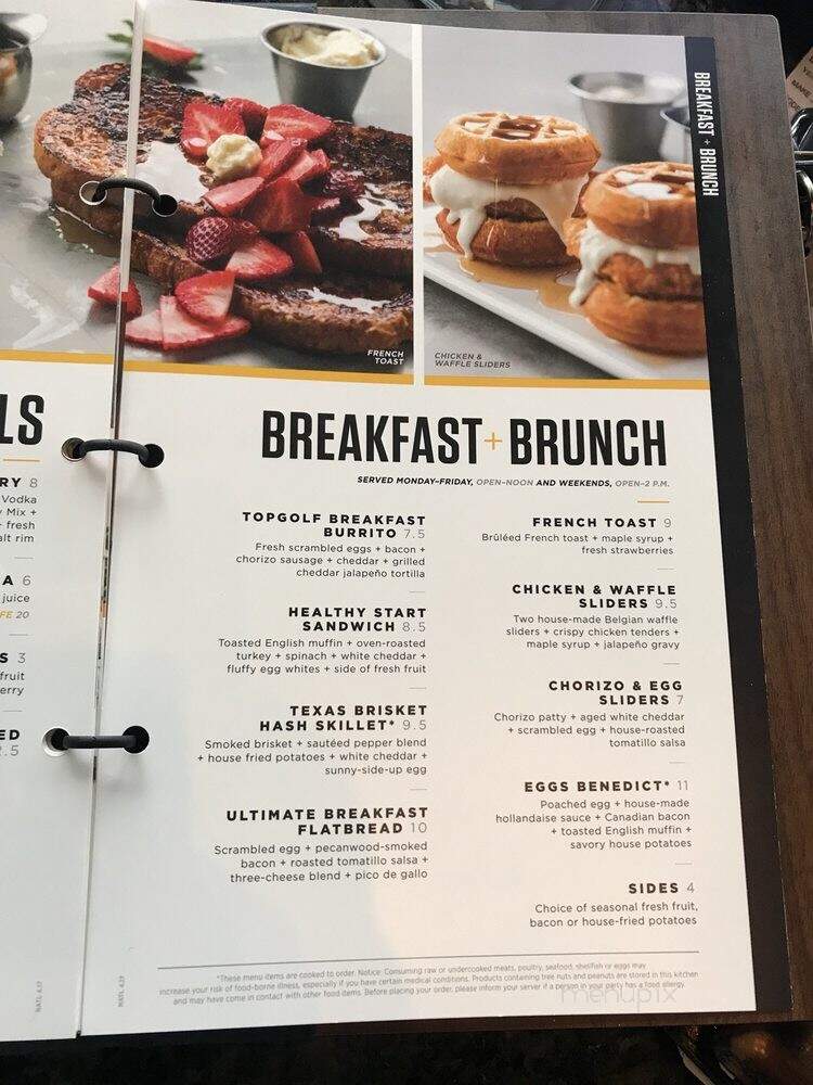 Topgolf - Fishers, IN menu_pic