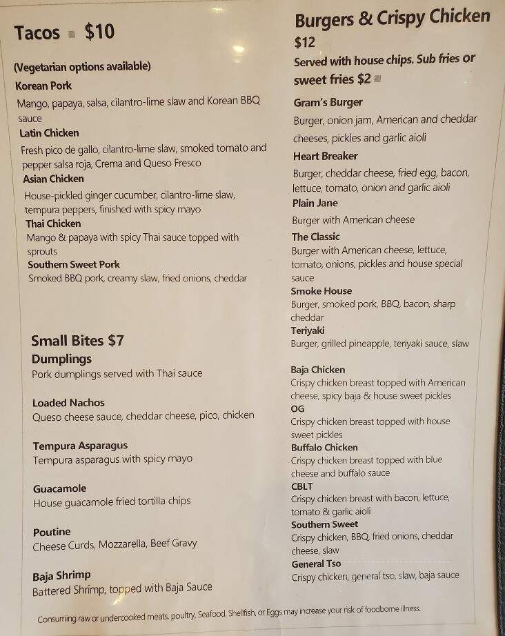 Grams - Lewisburg, PA menu_pic