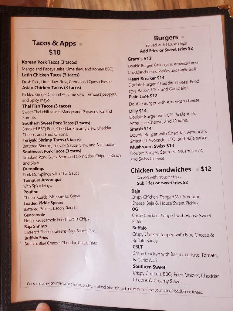 Grams - Lewisburg, PA menu_pic