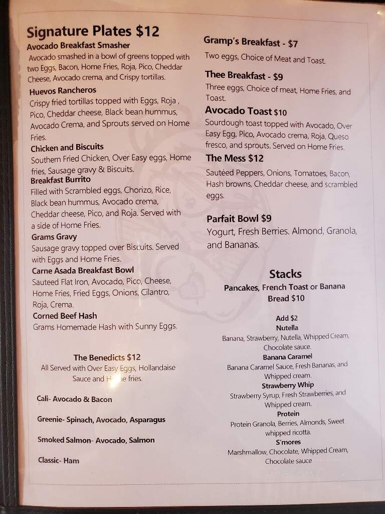 Grams - Lewisburg, PA menu_pic