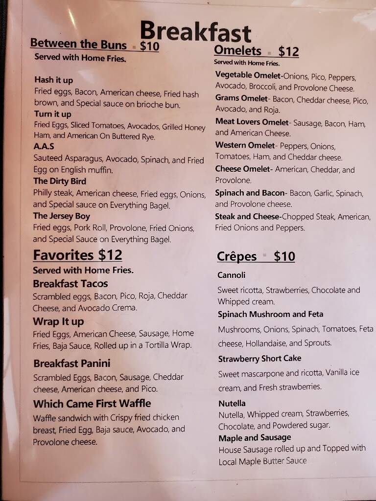 Grams - Lewisburg, PA menu_pic