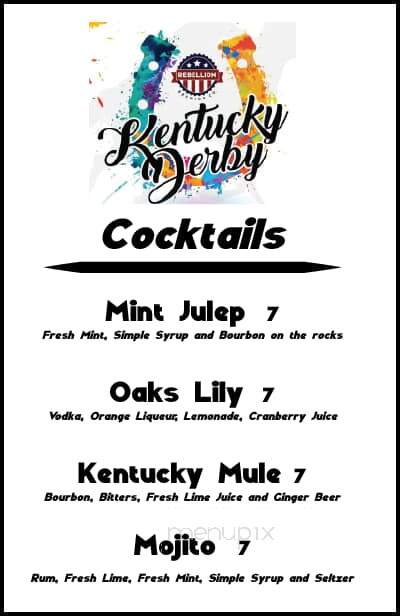 Rebellion Brewing - Cedarburg, WI menu_pic