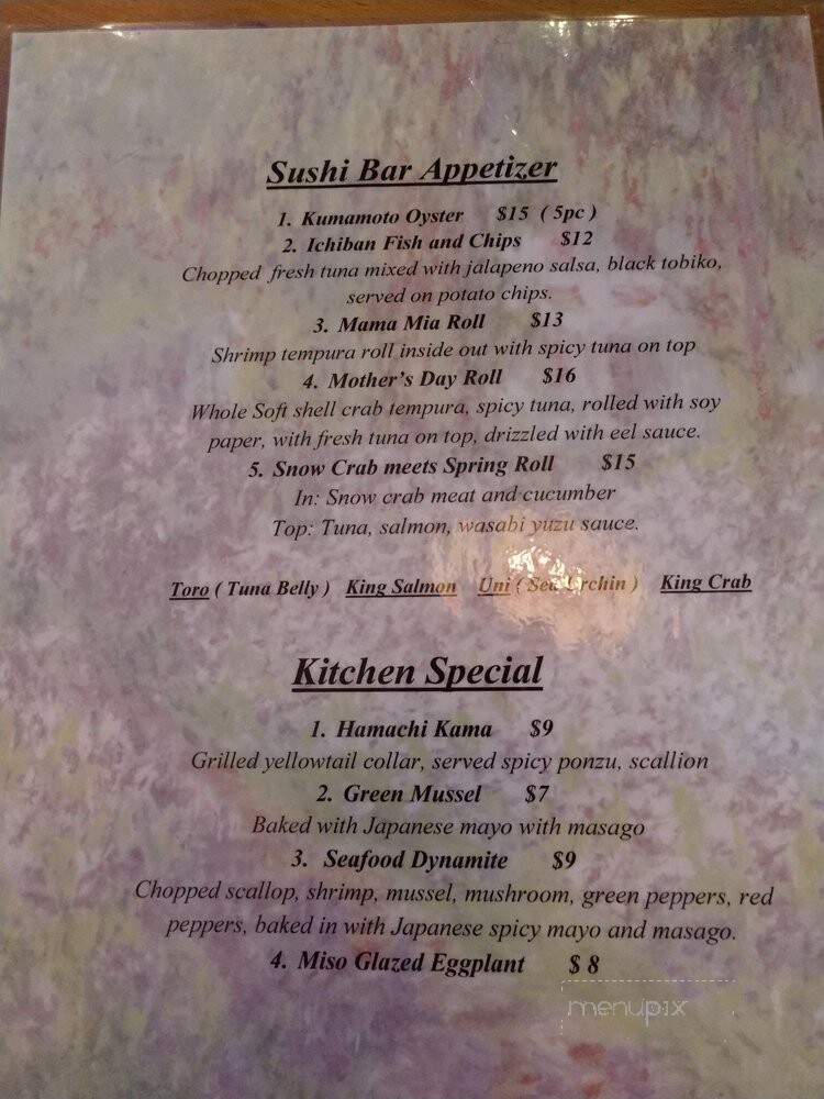 Ichiban Holmdel Japanese Hibachi Steakhouse & Sushi - Holmdel, NJ menu_pic