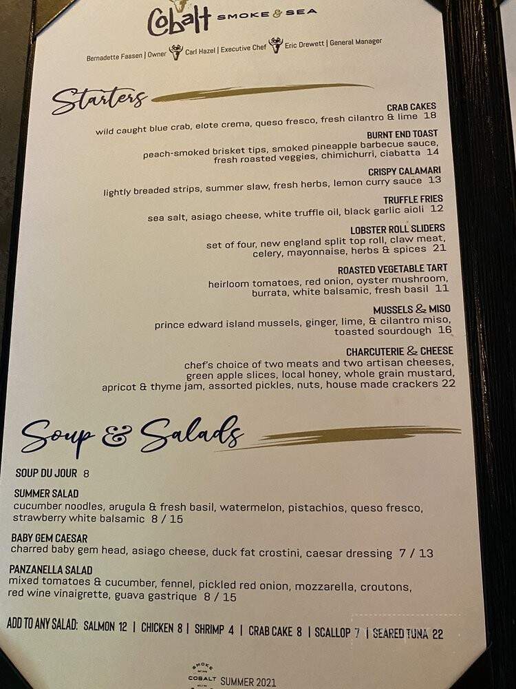 Cobalt Smoke & Sea - Creve Coeur, MO menu_pic