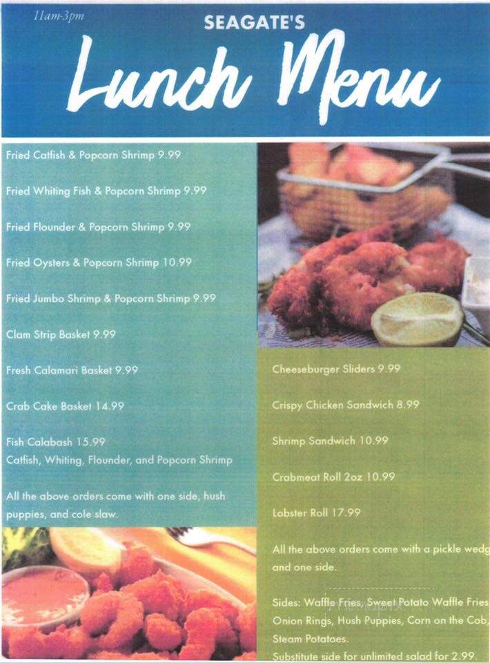 Seagate Seafood & Sushi - Raleigh, NC menu_pic