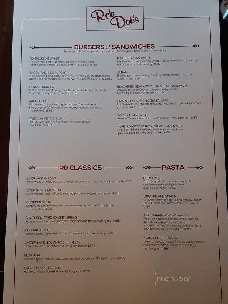 Rob Dob's Restaurant & Bar - Bloomington, IL menu_pic