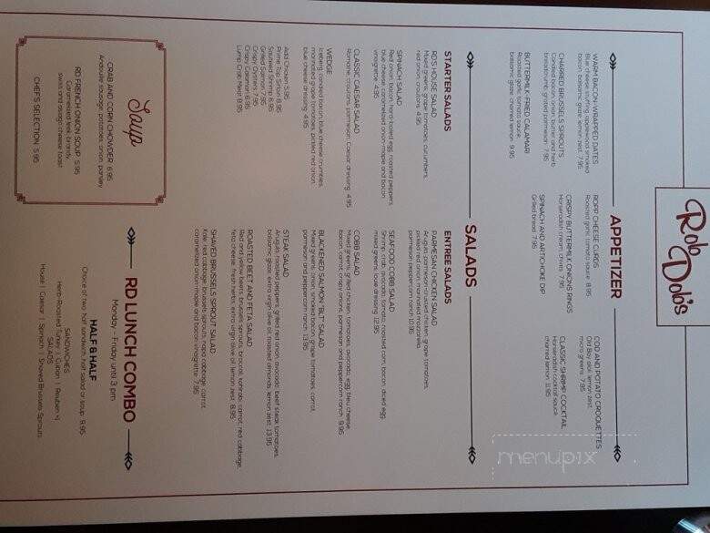 Rob Dob's Restaurant & Bar - Bloomington, IL menu_pic
