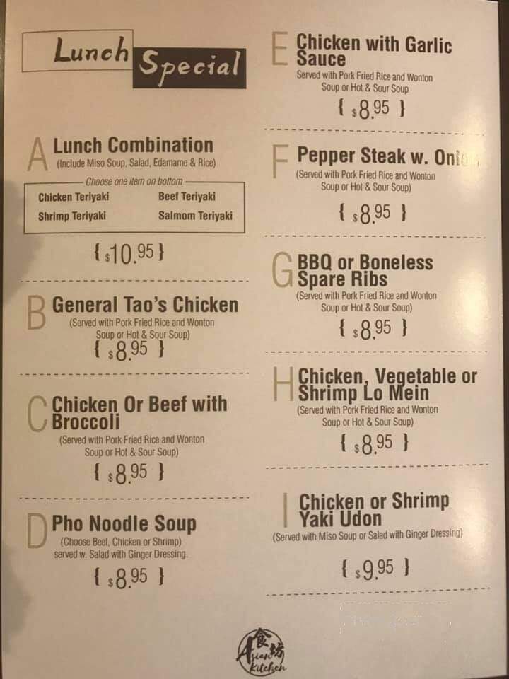 Asian Kitchen - Bethel, CT menu_pic