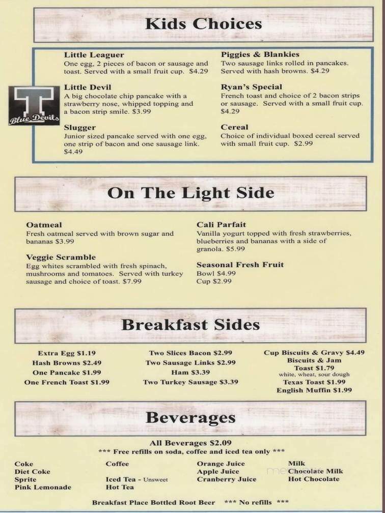 Oscar's Place - Tallmadge, OH menu_pic