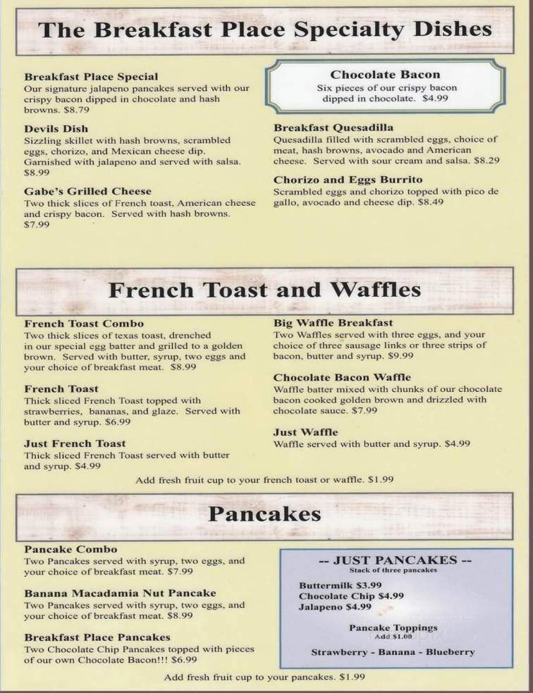 Oscar's Place - Tallmadge, OH menu_pic