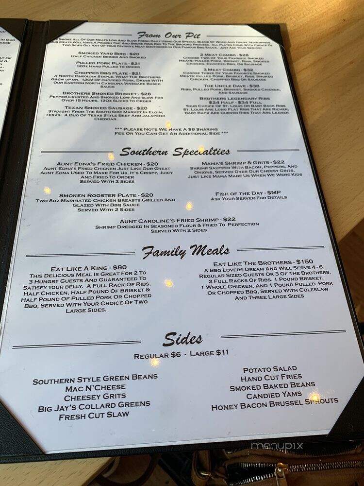 Brothers Smokehouse BBQ & Soul - Ramsey, NJ menu_pic