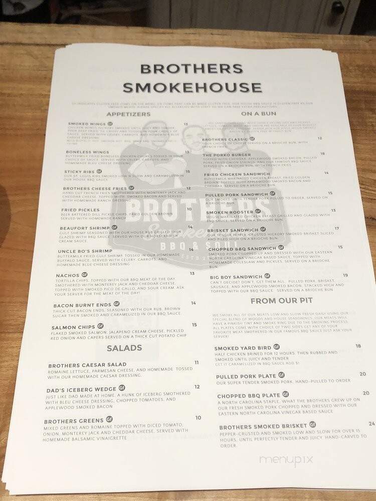 Brothers Smokehouse BBQ & Soul - Ramsey, NJ menu_pic