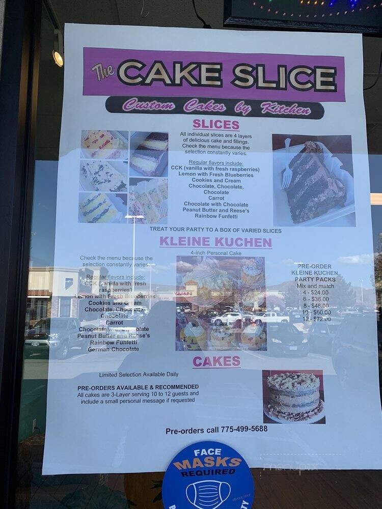 The Cake Slice - Reno, NV menu_pic