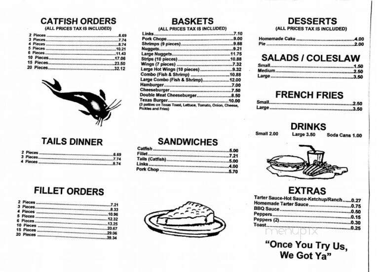Ronnie's Catfish & More - Dallas, TX menu_pic