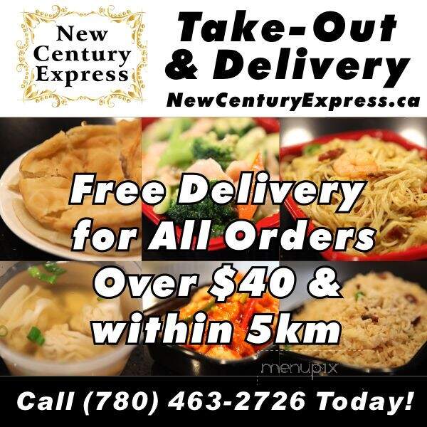 New Century Buffet - Edmonton, AB menu_pic