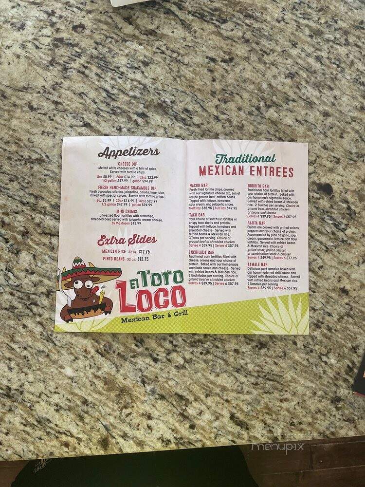 El Toro Loco Mexican Bar and Grill - Lenexa, KS menu_pic