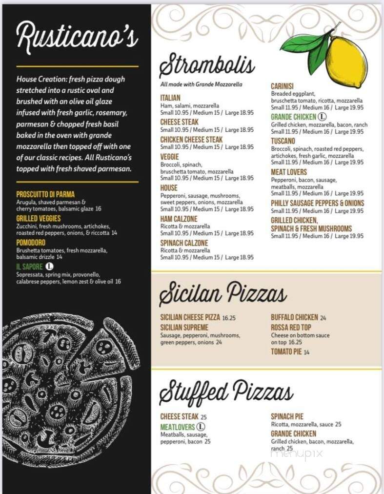 Lucianos Pizzeria Ristorante - LIMERICK, PA menu_pic
