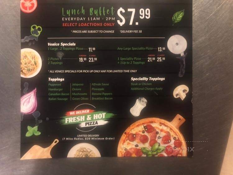 Venice Pizza - Hughes Springs, TX menu_pic