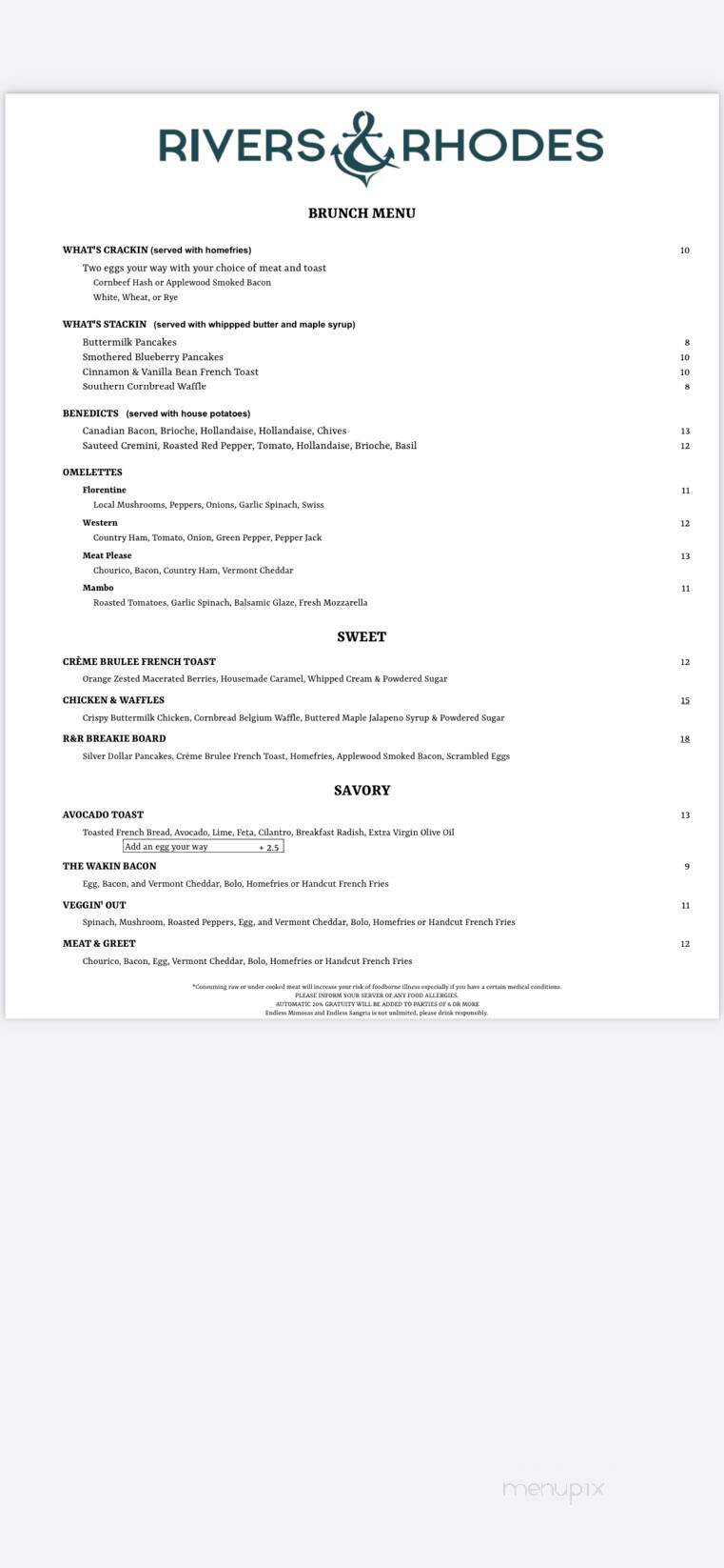 Rivers & Rhodes - Bristol, RI menu_pic