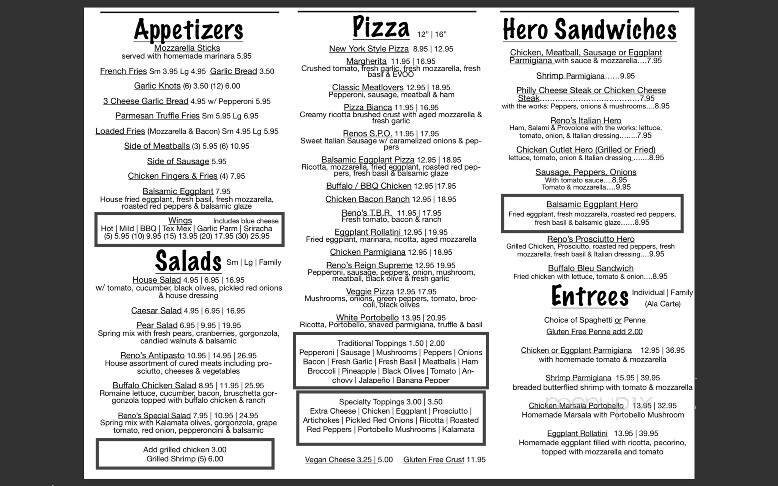 Reno's Pizza - Hawley, PA