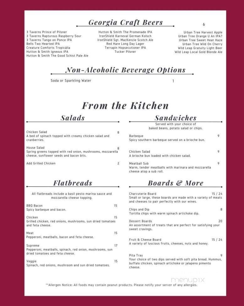 Newby Farm & Vineyard - Rome, GA menu_pic