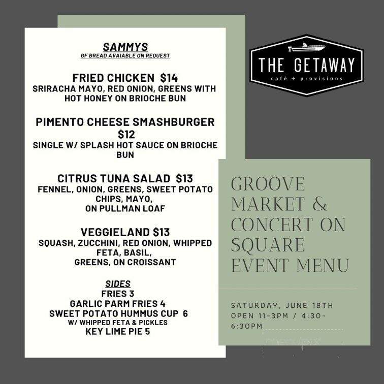 The Getaway Cafe and Provisions - Wilmington, NC menu_pic