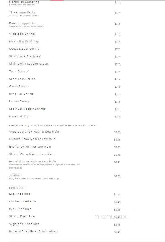 Imperial Palace Express - Lincoln, NE menu_pic