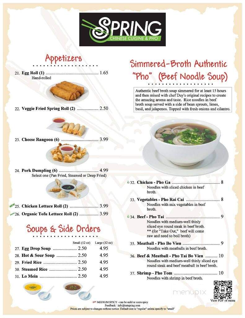 Spring Chinese Cuisine & Pho - San Antonio, TX