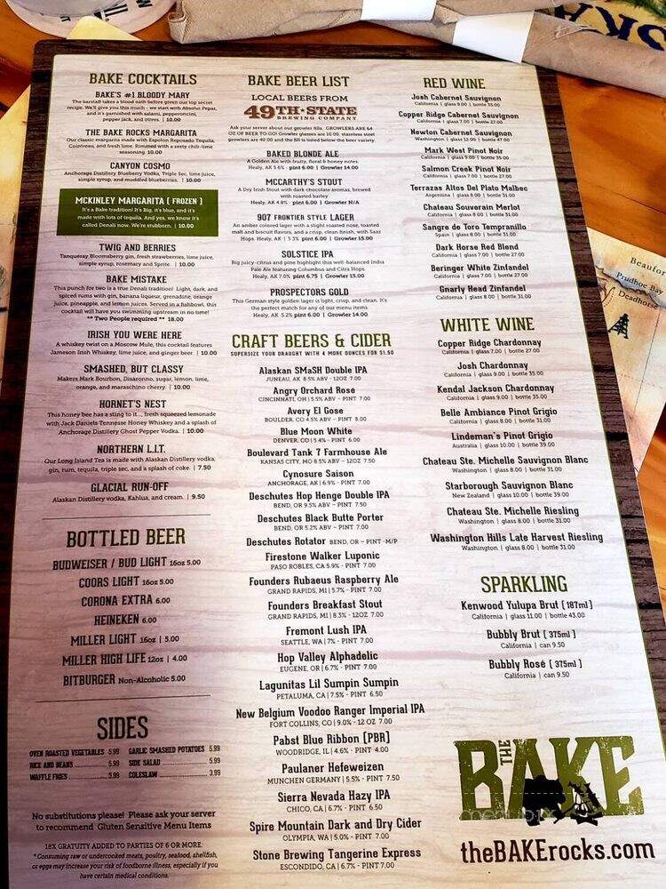 Denali Park Salmon Bake - Denali Park, AK menu_pic