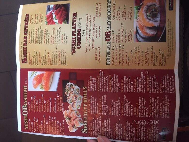 Zen Asian Grill & Sushi - Burtonsville, MD menu_pic