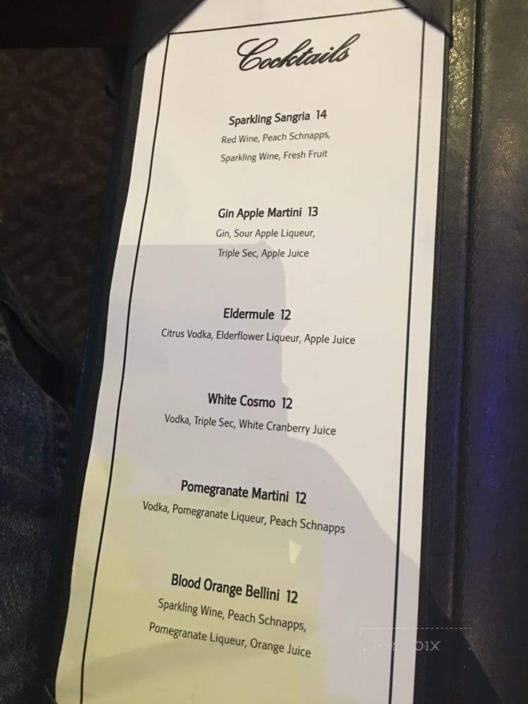 Belvedere Lobby Bar - National Harbor, MD menu_pic