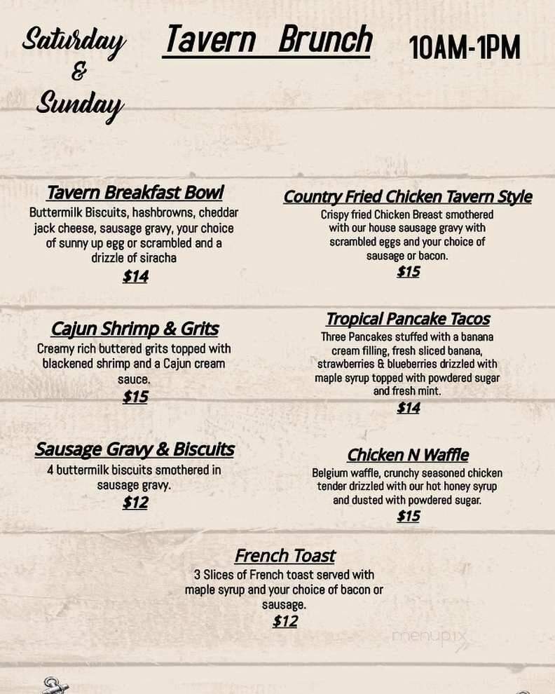Tavern In the Quarters - Bowleys Quarters, MD menu_pic