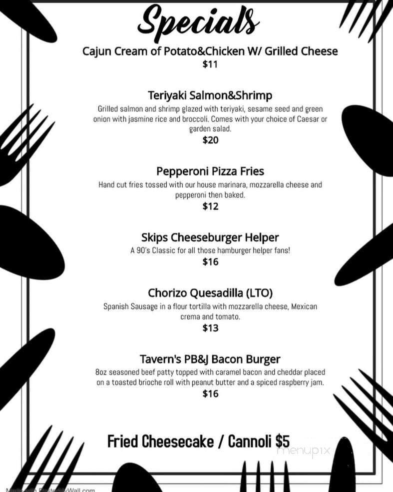 Tavern In the Quarters - Bowleys Quarters, MD menu_pic