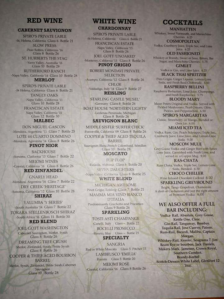 Spiro's Downtown Restaurant - Iron Mountain, MI