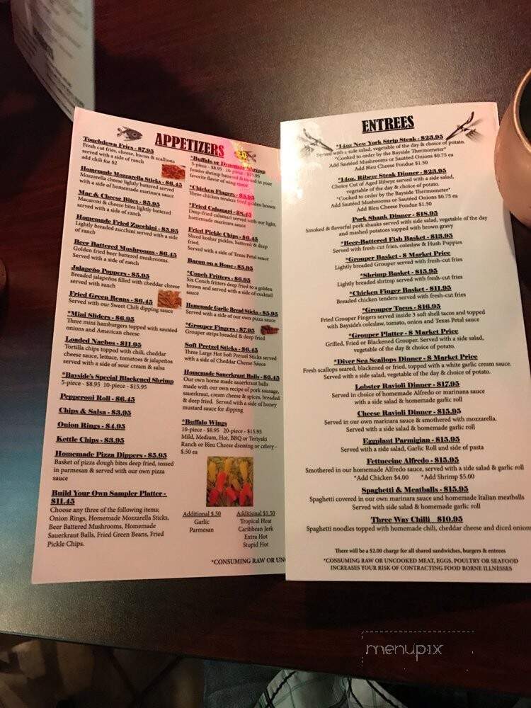 Bayside Grille - Fort Myers Beach, FL menu_pic