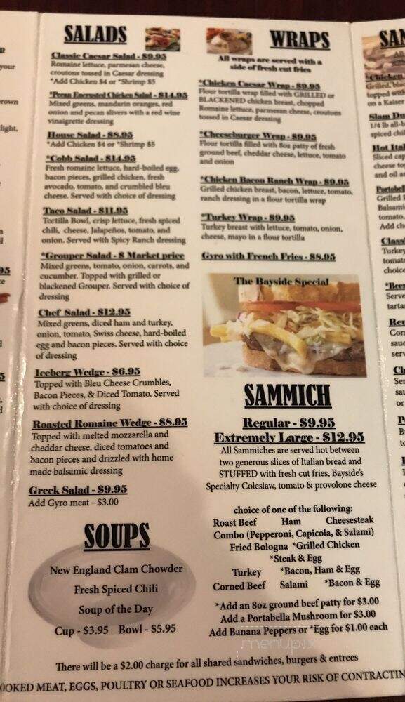Bayside Grille - Fort Myers Beach, FL menu_pic
