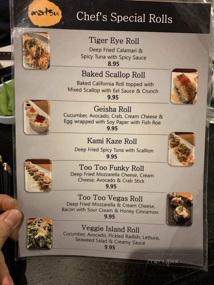 Matsu Sushi - Centreville, VA menu_pic