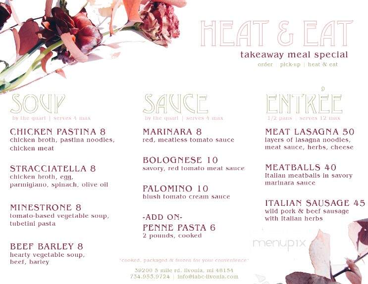 Italian American Club Banquet Hall - Livonia, MI menu_pic