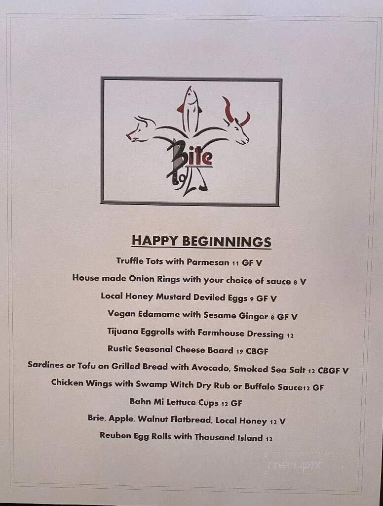 Bite Restaurant - Milford, OH menu_pic