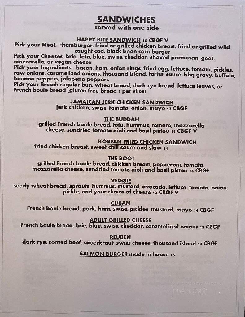 Bite Restaurant - Milford, OH menu_pic