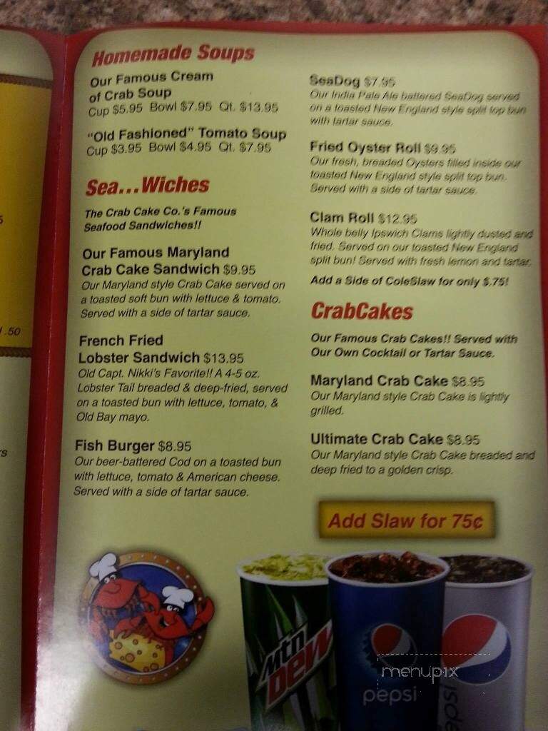Grilled Cheese Crab Cake Co. - Garden City, SC menu_pic
