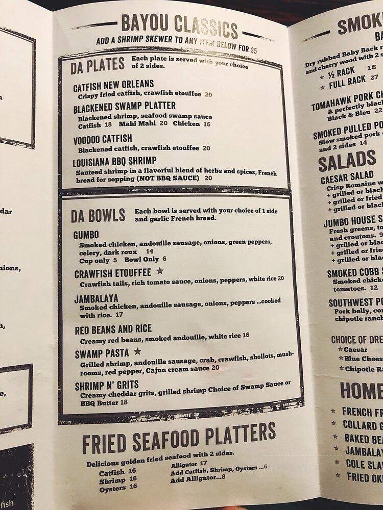 SwampWater Grill & Smokehouse - Cincinnati, OH menu_pic