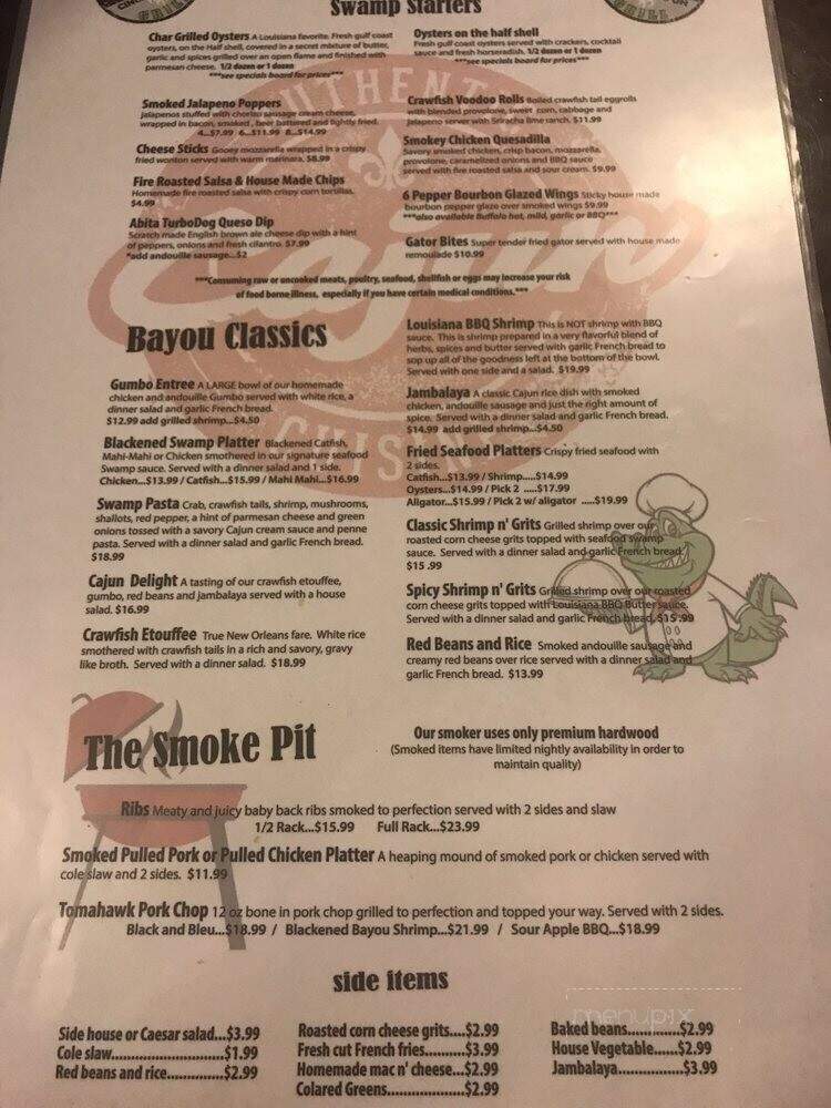 SwampWater Grill & Smokehouse - Cincinnati, OH menu_pic