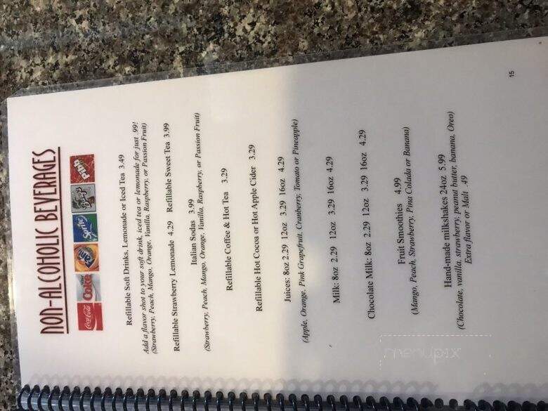 Carrs Restaurant - Lakewood, WA menu_pic