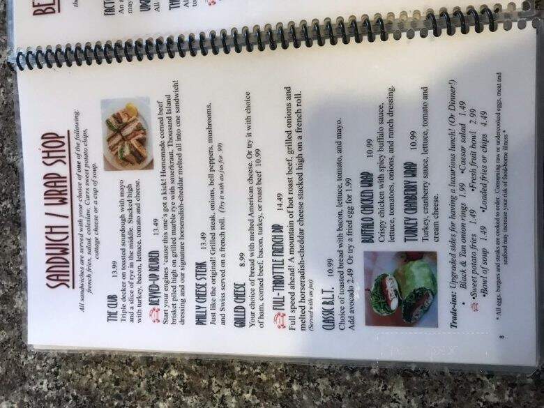 Carrs Restaurant - Lakewood, WA menu_pic